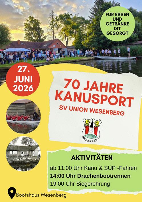 70 Jahre Kanusport am Bootshaus