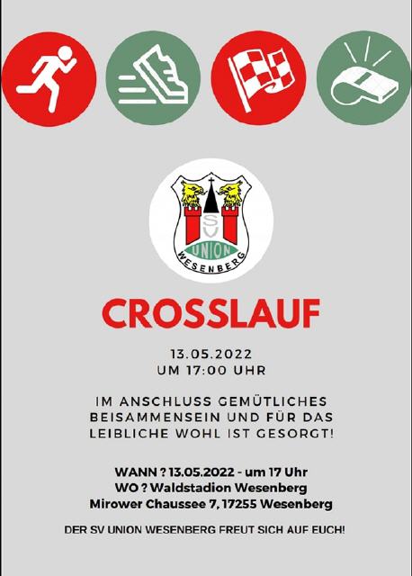 Union veranstaltet Crosslauf